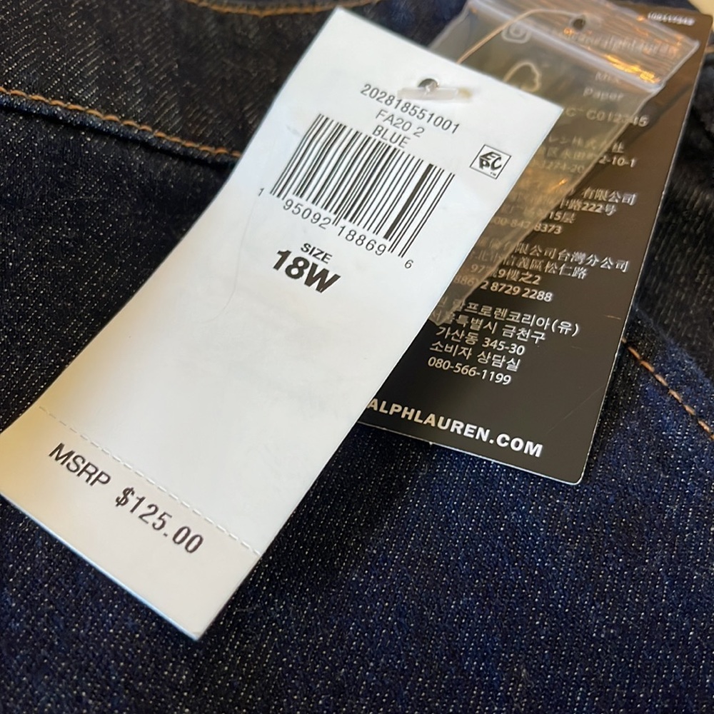 Lauren Ralph Lauren straight leg dark denim jeans - Picture 4 of 6